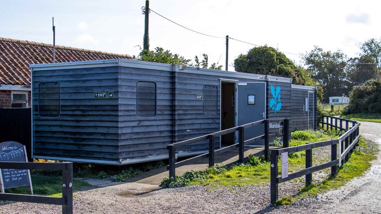 Temporary buildings currently on site at Morston Quay.